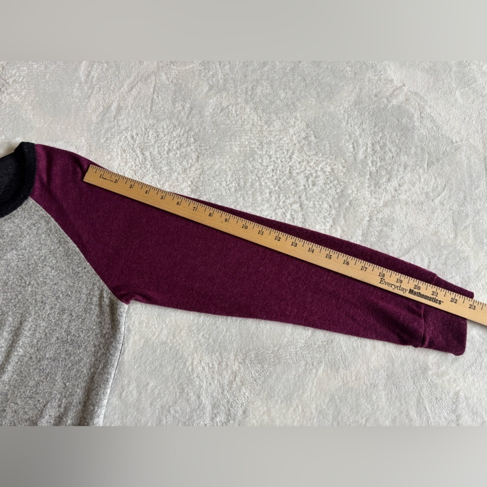 Buffalo David Bitton Sweater Pullover Gray Black Burgundy Crewneck Preppy Size L - Picture 7 of 10